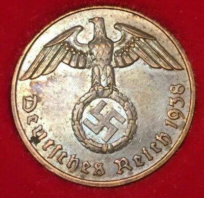 Authentic German Rare 2Pf Coin with Big EAGLE Artifact  - Image 1 of 2