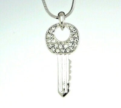 Llavero Colgante Hecho Con Cristal Swarovski Dije Collar 20" Cadena Foto 1 de 2