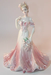 Coalport 8 1/2" Edición Limitada Flor Damas Colección Estatuilla Lirio Más Hermoso Excelente - Imagen 1 de 8