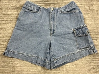 Pantalones Cortos de Jean Vintage Liz Claiborne Lizwear Para Mujer 8 Azul Trasero Solapa Bolsillo Denim Foto 1 de 4