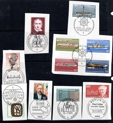 Germany,  1975   20  German  Occupation & Berlin FD cancels, stamps on paper - Image 1 of 3