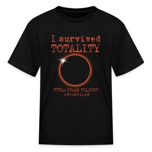 Total Solar Eclipse I Survived Totality 2024 Kid's T-Shirt - Picture 1 of 7