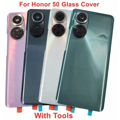 Funda rígida de batería para Huawei Honor 50 carcasa trasera panel estuche con lente de cámara Foto 1 de 4