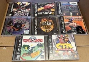 Playstation 1 Spiele Konvolut - Twisted Metal, Road Rash, Crash Team Racing, Test Drive - Bild 1 von 3