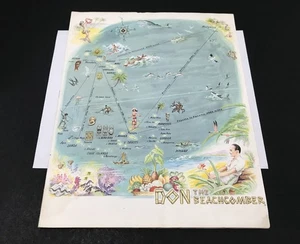 Vintage 1960's Don the Beachcomber Menu - Las Vegas Restaurant Tiki Bar - Picture 1 of 16