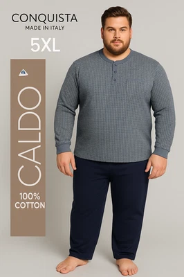 PIGIAMA UOMO BIP BIP TAGLIE OVER SERAFINO CALDO COTONE TASCHINO ART. 7303 - Immagine 1 di 4