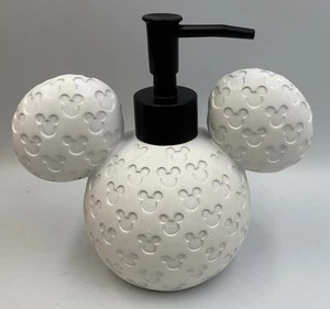 Disney Mickey Mouse White 3D Print Soap Lotion Dispenser With Black Pump - Picture 1 of 8