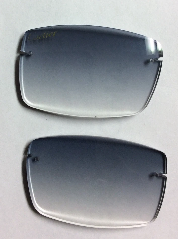 Lentes de repuesto gris humo 30 % tinte para marcos Cartier decoración C Foto 1 de 1