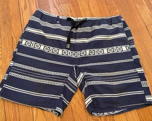 RARE Denim & Supply Ralph Lauren Shorts Men XL Blue Striped Aztec Belted Navajo - Picture 1 of 9