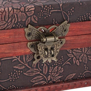Retro Wooden Gift Box Essential Oil Alloy Hinge Decorative Treasure Storage DY9 - Picture 1 of 12