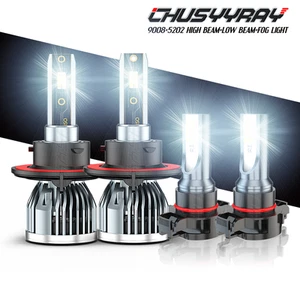FIT Jeep Wrangler 2010-20 2021 LED Headlight Hi/Lo Beam+Fog Light 4x Bulb - Picture 1 of 15