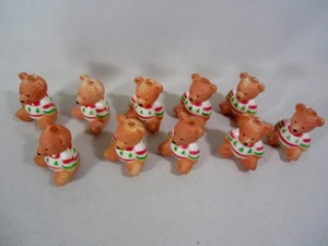 Vintage Blow Mold Teddy Bears for String Lights Set Lot of 10 Covers Only - Picture 1 of 12