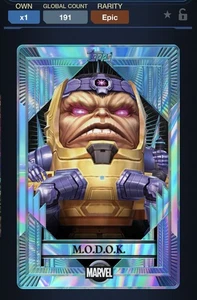 Topps Marvel Collect DIGITAL EPIC Luxe Rainbow Modok - Picture 1 of 2