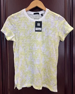 ATM Anthony Thomas Melillo Schoolboy Slub Cotton T-Shirt Palm Print Lemon Gr. S - Bild 1 von 11