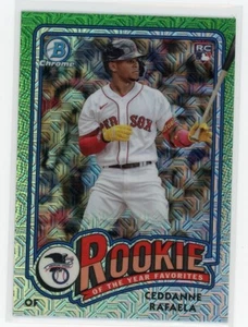 2024 Bowman Chrome Ceddanne Rafaela RC #ROY-5 Mega Box Mojo Refractor - Picture 1 of 2