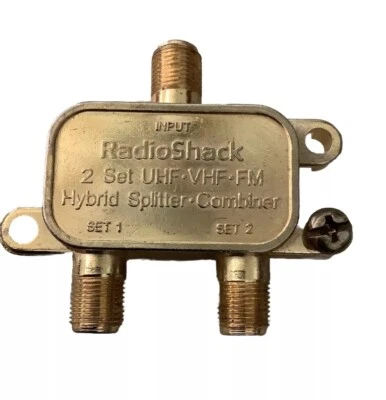 Radio Shack 2 Set UHF VHF FM Hybrid Combiner Splitter  for Coax cable New Stock - Image 1 of 2