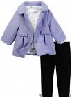 Little Me Lilac Bow Baby Girl Jacket Set with shirt and Leggings 3 Pieces