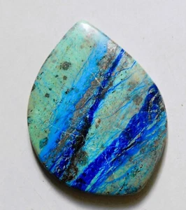 36.20 Cts Natural Azurite Cabochon Loose Gemstone 37.7X28.6X4MM - Picture 1 of 3