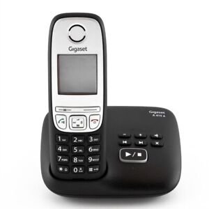 Gigaset A415A Schnurlostelefon schwarz Dect-Telefon Anrufbeantworter Freisprechf