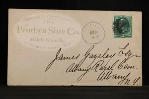 New York: Middle Granville 1880 (um) Penrhyn Slate Co Werbeeinband - Bild 1 von 2