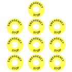 Żółty pierścień zatrzymania awaryjnego - znak zastępczy przełącznika przyciskowego Wifi