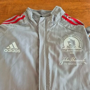 April 2008 Adidas 112th B.A.A. BOSTON MARATHON Clima365 Large Jacket Gray -0364 - Picture 1 of 13