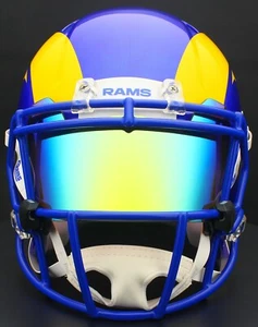 ***CUSTOM*** LOS ANGELES RAMS Full Size NFL Riddell SPEED Football Helmet - Picture 1 of 8