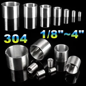 Threaded Pipe Fittings Straight Connector304 Stainless Steel 1/8"~4" BSP Female - Picture 1 of 24