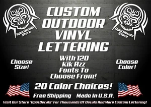 Custom Vinyl Lettering Choose Size/Color/Font - Picture 1 of 12