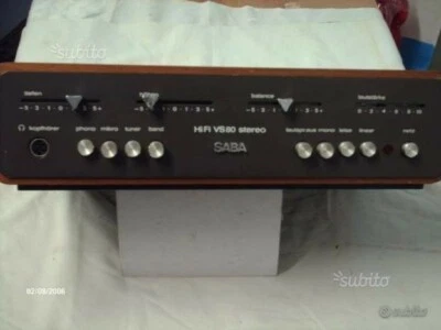 Amplificatore SABA hi-fi VS80 Stereo G. 190 Watt Vintage - Immagine 1 di 3