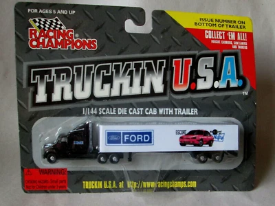 Racing Champions Truckin USA 1:144 Cab & Trailer Semi-Truck Ford Motor Company - Image 1 of 3