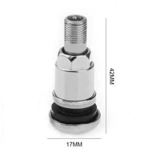 4Pcs`Bolt-in Stainless Car Motorcycle Wheel Tyre Tire Valve Stems with Dust ^lk - Picture 1 of 6