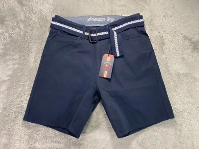 American Rag Chino Shorts Men's 30 Navy 7" Belted Stretch Preppy Outdoor Shorts - Image 1 of 4