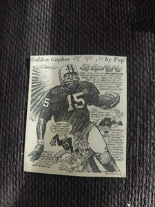 Sandy Stephens Minnesota FB fumetto vintage disegno sportivo giornale ritaglio carta - Foto 1 di 2