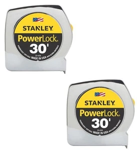 (2) EA Stanley 33-430 30 Fuß PowerLock klassisches Maßband Lineale - Bild 1 von 4
