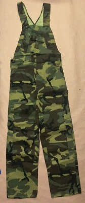 Vintage Liberty Double Knee Military Camo Overalls, Deadstock NWT, Size 30x32 - Image 1 of 3