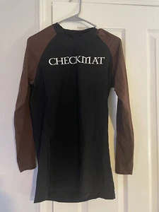 Checkmat BJJ (Virus Intl Brand) Long Sleeve Rashguard Size L -Brown/Black -New - Picture 1 of 7