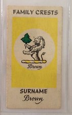 Brown Surname Family Crests 1961 Card Sweetule Products Advertising (B81)