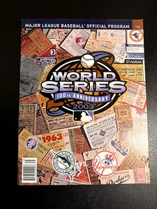 New York Yankees v Miami Marlins 2003 World Series Scorecard Program Derek Jeter - Picture 1 of 1