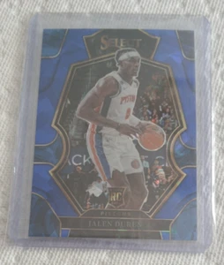 2022-23 Panini Select - Premier Level Jalen Duren #176 Blue Cracked Ice Prizm - Picture 1 of 3