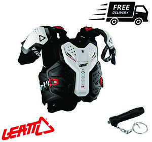 Leatt Chest Protector 6.5 Pro White L MX ATV  Men's + Tusk presure gauge