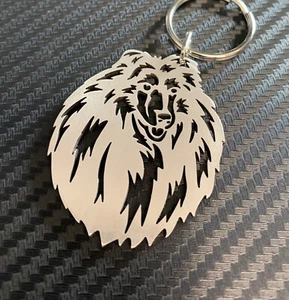 RUDO COLLIE Raza de Perro Llavero Llavero A Medida Acero Inoxidable Regalo - Imagen 1 de 1