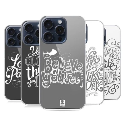 FUNDA TRASERA RÍGIDA TIPOGRAFÍA HEAD CASE DESIGNS DIBUJADA A MANO PARA TELÉFONOS APPLE iPHONE Foto 1 de 4