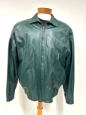 Abrigo Chaqueta Hombre TORRAS LUCHO Cuero Cordero Verde Suave Talla 44 Detalle Hecho en España Foto 1 de 4
