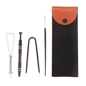 1Set Keyboard Cleaning Tool Keycap Puller Stem Holder Lube Brush w/Storage Bag - Afbeelding 1 van 14