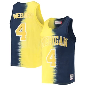 Men's Mitchell & Ness Chris Webber Maize/Navy Michigan Wolverines Name & Number - Picture 1 of 3