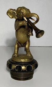 AUSTRIACO BRONCE FIRMADO BERGMAN FIGURA ELEFANTE AUTOMÓVIL MASCOTA CAPÓ ADORNO - Imagen 1 de 8