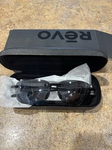 NEW REVO DESCEND PRO Shiny Black POLARIZED Grey Lens Sunglass 1210 01 GY - Picture 1 of 6