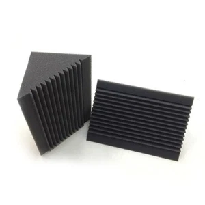 6 PCS Acoustic Foam Charcoal/Black Bass Trap Sound Absorption Studio4351 - Picture 1 of 6