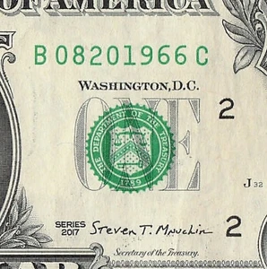 AUG 20 1966 Birthday Fancy Serial Number Date Note One Dollar Bill 08 20 1966 - Picture 1 of 11